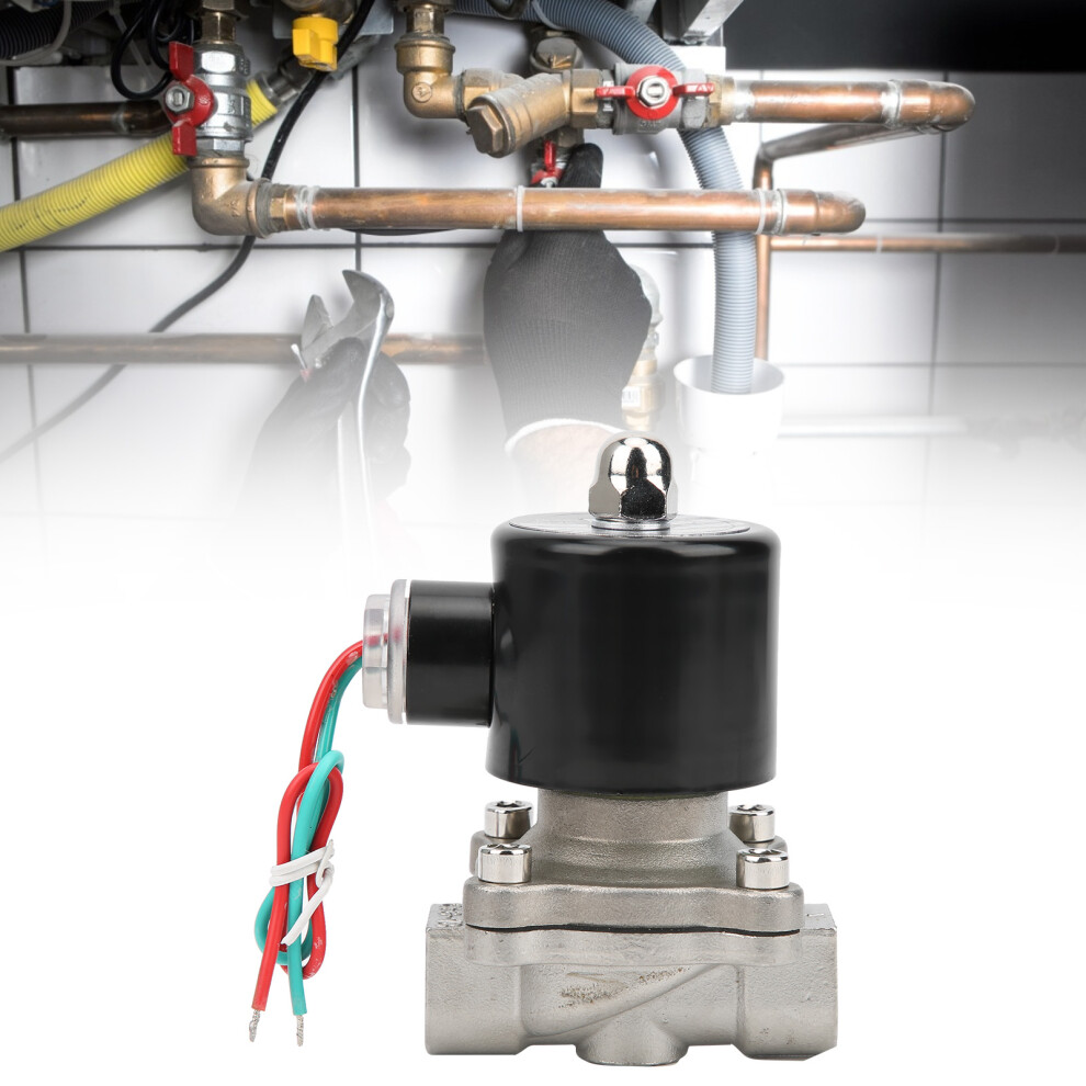 3/8In Stainless Steel Direct Acting Normally Closed Solenoid Valve, Ac 110V 8471340829743