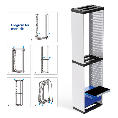 Compact 36-CD Storage Shelf for Gaming Disks and DVDs 2