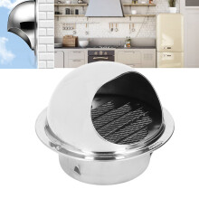 Stainless Steel Round Air Vent 130mm Windproof Rainproof Grille Cover