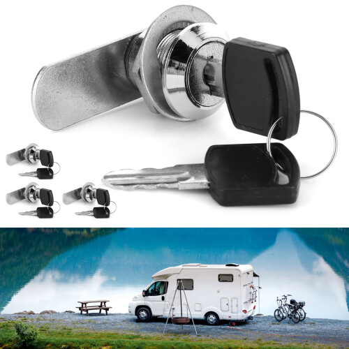 4Pcs Cam Lock Toolbox Drawer Cabinet Lock 15mm Chrome Plated