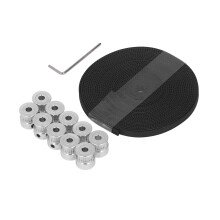 Aluminiumlegierung 20-Zahn Synchronräder Gummi 6 mm Zahnriemen-Kit für CNC-3D-Drucker