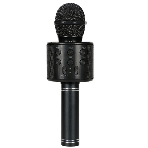 (Black) Wireless Karaoke Microphone Portable Handheld Mic Speaker Machine For Adult Kids 1