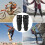 Motorcycle Knee Pads Set PE EVA 11x39cm Adjustable Breathable 5