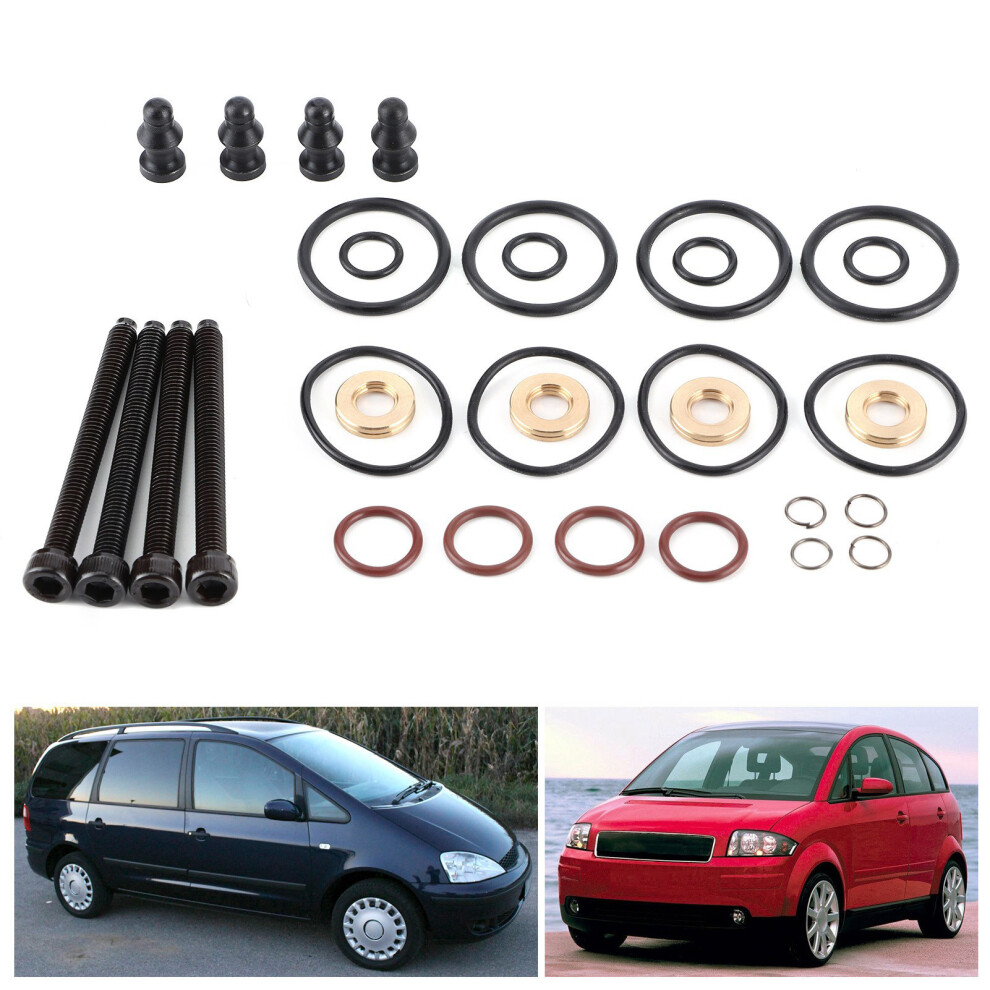4Sets Fuel Injector Seal Repair Kit Sealing Assembly Clamp Bolt 1417010997 Fit 7901340846194