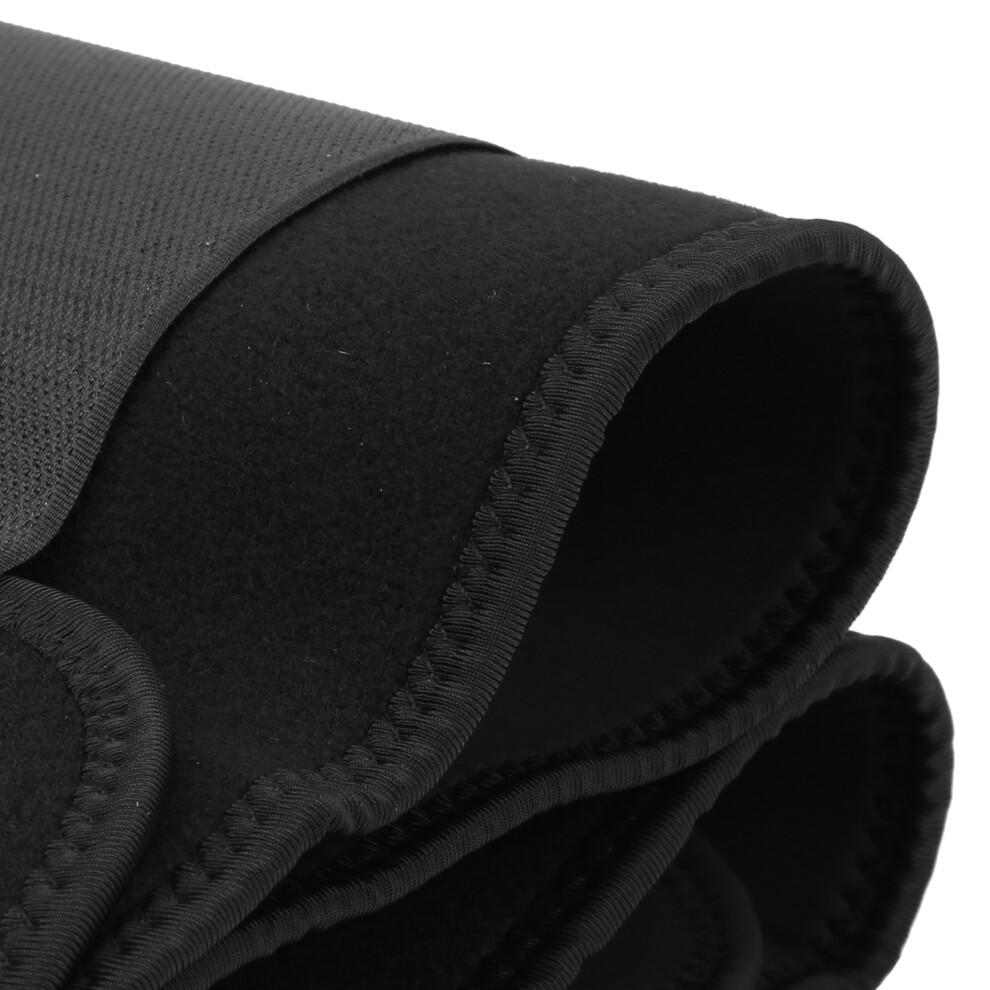 Elastic Waist Support Belt Nylon Lumbar Back Sweat Trainer Black 110x20 cm