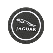 (Jaguar) 4PCS Rubber Car Accessories Water Cup Holder Pad Coaster Gray Edge