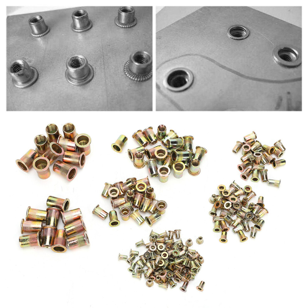 Complete 220Pcs Zinc Rivet Nut Assortment M3/4/5/6/8/10/12 Colorplated Sets 5001340849583
