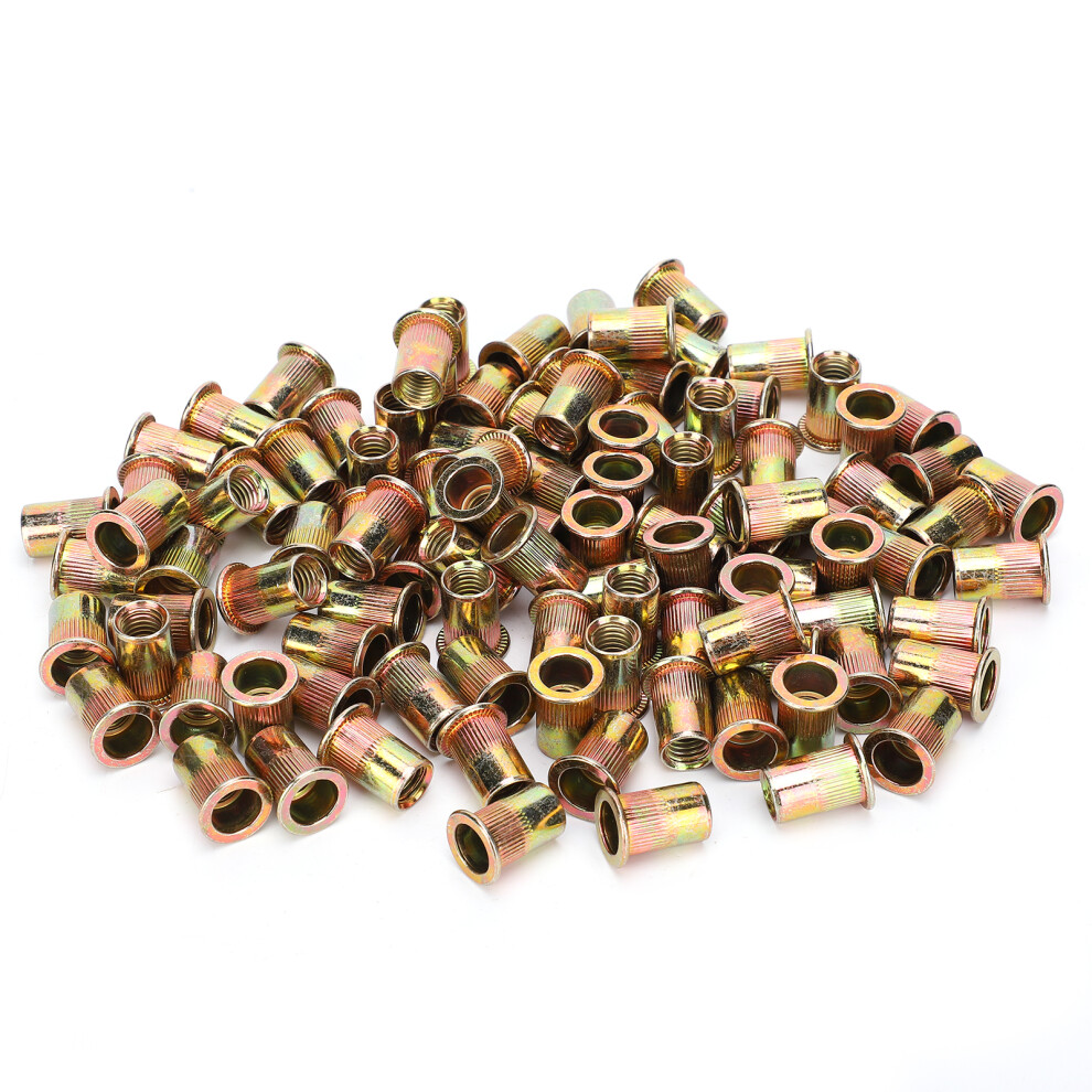 M10 Zinc Plated Carbon Steel Rivet Nutserts â 100Pcs Hardware Kit-image-OPC-PJM6W8F-NEW