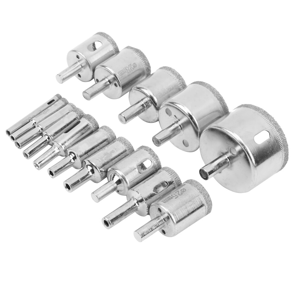 15Pcs Diamond Drill Bit Set For Marble Ceramic Glass 0.2Â2.0In 8101340854116