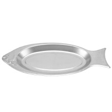 Servierplatte Fischförmiges Edelstahl Sehr Dicke Fischplatte für Geburtstag, Hochzeit S