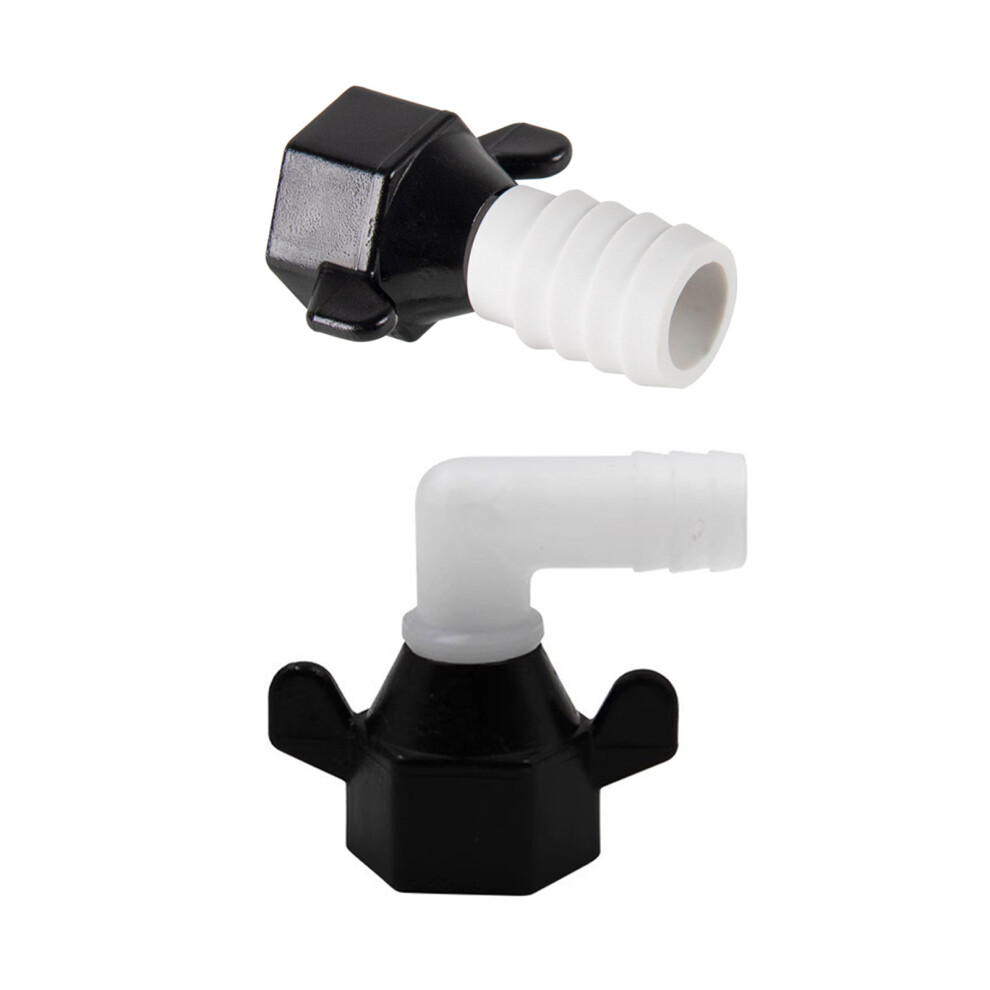 2pieces Barb Elbow And Straight Swivel Adapter RV Water Pump Fittings