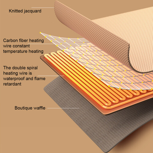 (apricot) Fast Heating Portable Heater Battery Powered Warm Comfort 5V Low 2