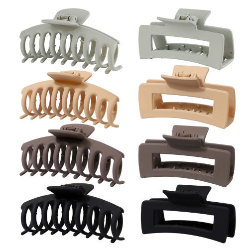 8 Stück matte Haar-Clips - Typ A-H, 8 Farben 2