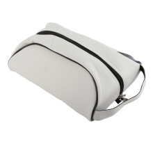 PU Leather Golf Shoe Carrier Bag - White, Dustproof, Lightweight 306g