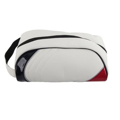 PU Leather Golf Shoe Carrier Bag - White, Dustproof, Lightweight 306g 1