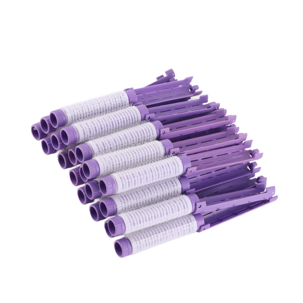 20pcs Purple Hair Perm Rods Set - No Heat Soft Fluffy Curls Tool Kit