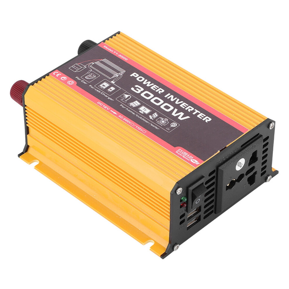 Portable 3000W Car Power Converter Dc12v To Ac110v With Usb 8441340858715