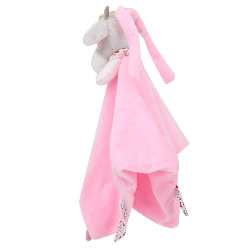 Odorless Soft Plush Baby Security Blanket & Teether Toy Multicolor