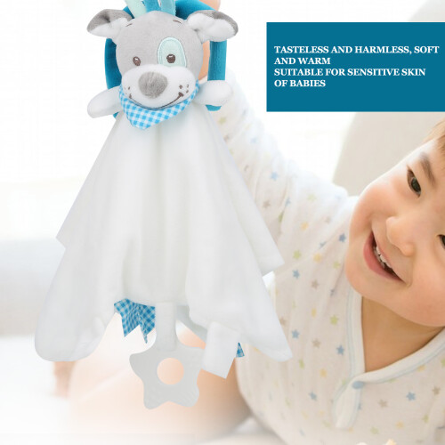 Baby Security Blanket Teether Plush Comforter 29x28cm for 0+ Ages 2