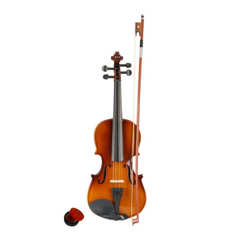 Natural Acoustic Violin Set with Case Bow Rosin For Kids 1