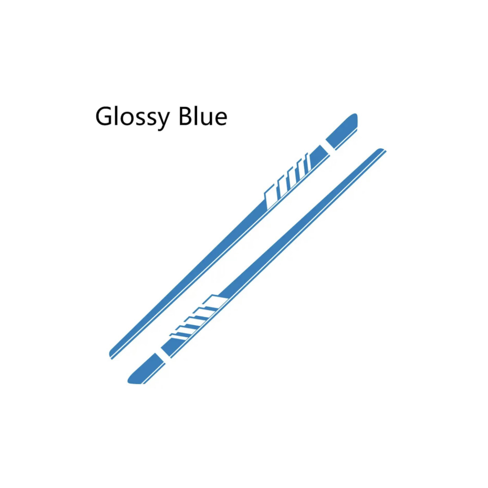 (Blue) 1Pairs Car Side Body Paster Decal Sticker Racing Long Stripe Decals Graphics 210 X 11.5 Cm Blue 4069369123726