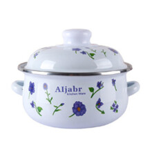 Enamelled Cast Iron Oven 18 cm - Double Handle Dutch Pot, Multipurpose Stockpot, Frying Pan, Pasta Bowl, Lard Container