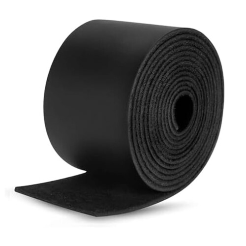 Wide Flat Leather Straps for Crafts - 2 Black Full Grain Leather Strips, 2mm Thick, 8 Long DIY Strips for Projects