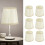 Beige Fabric E14 Lampshade Replacement Set for Chandeliers - 6 Pack 16