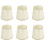 Beige Fabric E14 Lampshade Replacement Set for Chandeliers - 6 Pack 2
