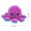 Reversible Octopus Plush Doll Baby Toy, 20cm, Purple Blue 7