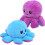 Reversible Octopus Plush Doll Baby Toy, 20cm, Purple Blue 15