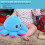 Reversible Octopus Plush Doll Baby Toy, 20cm, Purple Blue 8