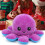 Reversible Octopus Plush Doll Baby Toy, 20cm, Purple Blue 6