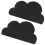 Black Silicone Cloud Placemats for Kids - Waterproof & Durable 2pcs 14