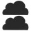 Black Silicone Cloud Placemats for Kids - Waterproof & Durable 2pcs 2