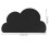 Black Silicone Cloud Placemats for Kids - Waterproof & Durable 2pcs 4