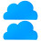 Children Cloud Shape Silicone Placemat Waterproof 27x47.5cm Blue 2