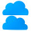 Children Cloud Shape Silicone Placemat Waterproof 27x47.5cm Blue 13