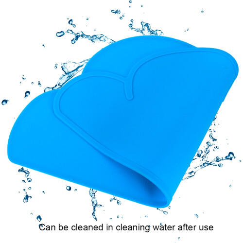 Children Cloud Shape Silicone Placemat Waterproof 27x47.5cm Blue 2