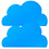Children Cloud Shape Silicone Placemat Waterproof 27x47.5cm Blue 11