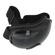 Ski-Goggles PE-beschichtete Gläser, Antibeschlag, Doppel-Layer, verstellbarer randloser Ski-Zubehör für Snowmobiling, Schwarz