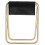 Aluminum Alloy Foldable Camp Stool 31cm Black Fabric Gold Frame 13