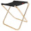Aluminum Alloy Foldable Camp Stool 31cm Black Fabric Gold Frame 14