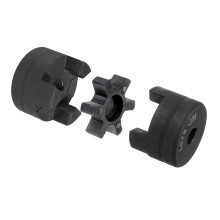 7/16" to 1/2" L075 Flexible 3 Piece L Jaw Coupling Kit with Buna-N NBR Rubber for Log Splitter Equipment