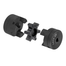 3/8 Inch to 1 Inch L075 Flexible 3-Piece L-Back Coupling Set with Buna-N NBR Rubber Spider for Wood Splitter Hybrid Equipment