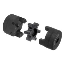 7/16 Inch to 3/4 Inch L075 Flexible 3-Piece L-Back Coupling Set with Buna-N NBR Rubber Spider for Wood Splitter Hybrid Equipment