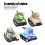 4pcs Camouflage Alloy Tank Model with Pull Back & Rotatable Fort 9