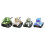 4pcs Camouflage Alloy Tank Model with Pull Back & Rotatable Fort 16