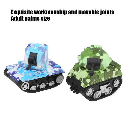 4pcs Camouflage Alloy Tank Model with Pull Back & Rotatable Fort 2