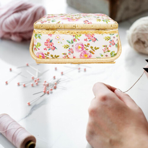 Sewing Thread Storage Case - Large Embroidery Thread Organizer Basket for Sewing Projects, Durable Fabric, Multi-Color Options 2